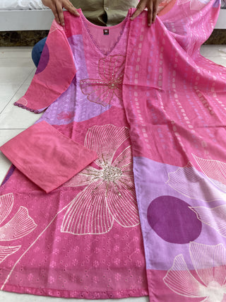 pure-linen-top-pant-dupatta-set-with-print-hand-embroidery-zari-weaving-work-color-pink-5