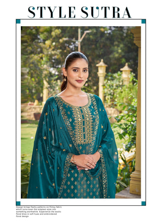 pure-viscose-simmer-roman-kurti-bottom-dupatta-set-with-embroidery-gold-print-work-color-dark-aqua-2
