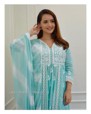 rayon-cotton-kurti-palazzo-dupatta-set-with-chikankari-work-color-green-3