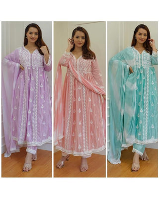 rayon-cotton-kurti-palazzo-dupatta-set-with-chikankari-work