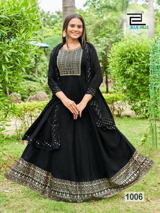 rayon-gown-with-dupatta-with-sequence-embroidery-print-work-black-2