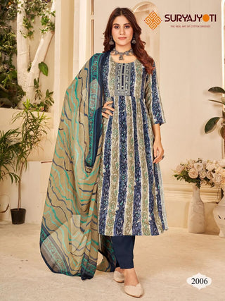 rayon-salwar-bottom-dupatta-set-with-foil-print-work-blue