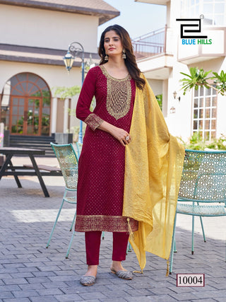 rayon-salwar-kameez-dupatta-set-with-foil-print-embroidery-work-color-maroon