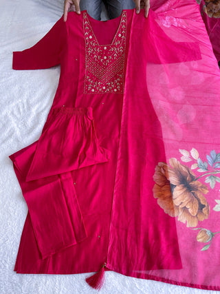 roman-silk-kurti-pant-dupatta-suit-set-hand-sequins-embroidered-print-work-color-rani-pink-1