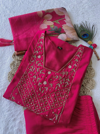 roman-silk-kurti-pant-dupatta-suit-set-hand-sequins-embroidered-print-work-color-rani-pink-5