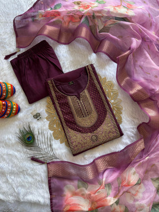 roman-silk-kurti-pant-dupatta-suit-set-with-sequins-embroidery-siroski-diamond-work-color-wine-7