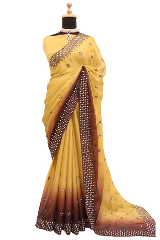 shimmer-padding-saree-with-embroidery-mirror-work-color-yellow