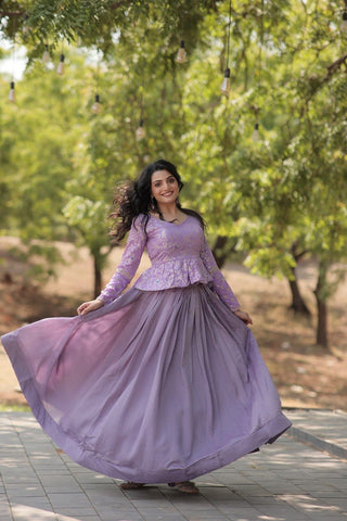 shimmer-vichitra-dyeable-pure-viscose-jacquard-lehenga-choli-set-sequence-embroidery-work-color-lavender-3