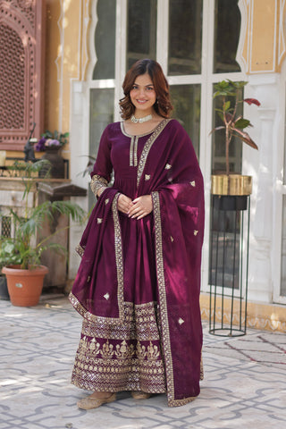 shimmer-vichitra-gown-dupatta-with-rich-sequins-embroidered-work-color-purple-1