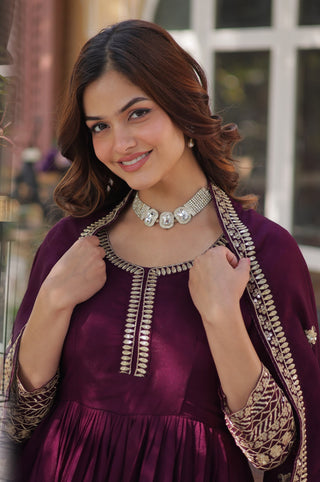 shimmer-vichitra-gown-dupatta-with-rich-sequins-embroidered-work-color-purple-9