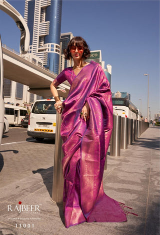 silk-handloom-weaving-saree-color-purple-1