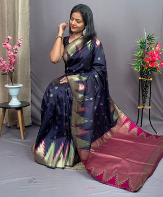 silk-saree-zari-minakari-temple-big-boder-weaving-work-black-2