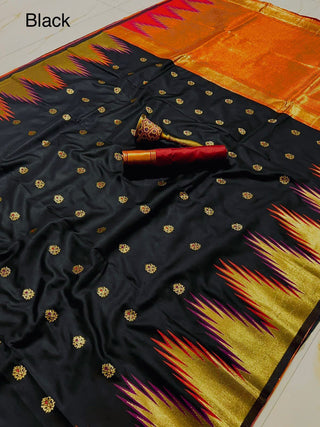 silk-saree-zari-minakari-temple-big-boder-weaving-work-black