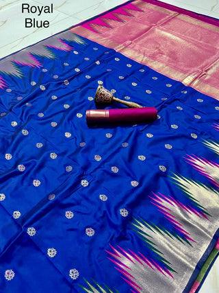silk-saree-zari-minakari-temple-big-boder-weaving-work-royal-blue