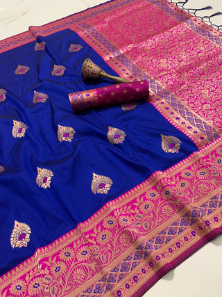 silk-zari-minakari-butta-weaving-border-work-color-blue