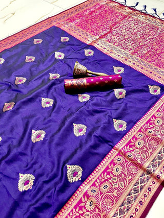 silk-zari-minakari-butta-weaving-border-work-color-navy-blue