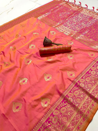 silk-zari-minakari-butta-weaving-border-work-color-orange-pink