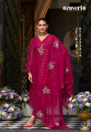 soft-blooming-organza-kurti-pant-dupatta-set-with-embroidery-work-color-magenta-4