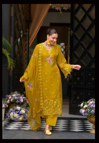 soft-blooming-organza-kurti-pant-dupatta-set-with-embroidery-work-color-mustard-4