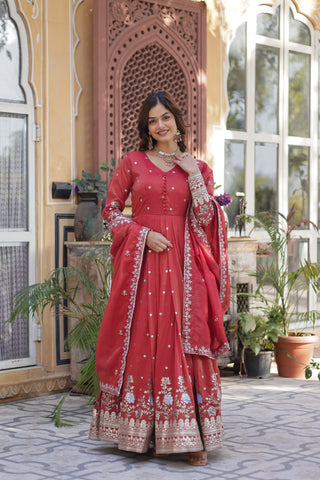 soft-organza-long-gown-pant-dupatta-set-with-sequence-embroidery-work-red-4