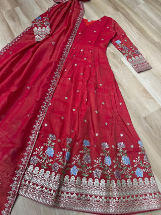 soft-organza-long-gown-pant-dupatta-set-with-sequence-embroidery-work-red-9
