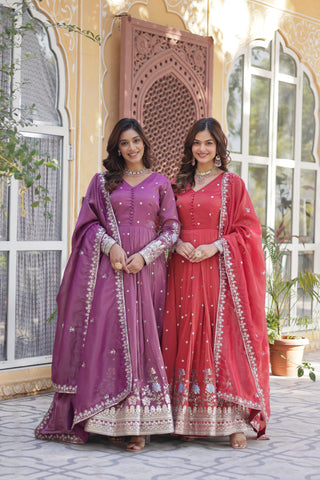 soft-organza-long-gown-pant-dupatta-set-with-sequence-embroidery-work