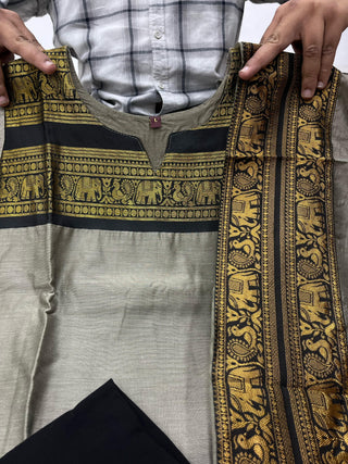 south-cotton-kurti-legging-dupatta-set-with-weaving-work-color-grey-9