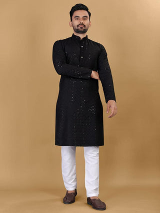 straight-fit-men-kurta-with-sequin-work-black-2