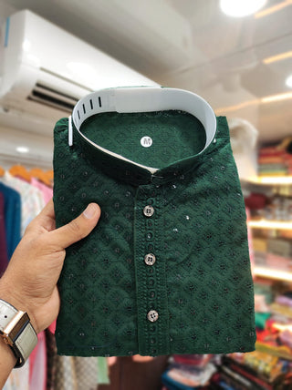 straight-men-kurta-with-sequin-work-green