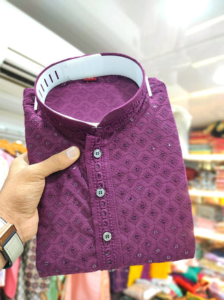straight-men-kurta-with-sequin-work-maroon