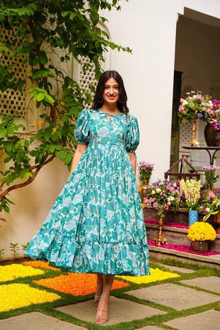 tabby-organza-georgette-maxi-with-print-work-color-green