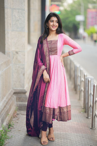 vichitra-silk-gown-dupatta-with-jacquard-zari-weaving-work-color-pink-2