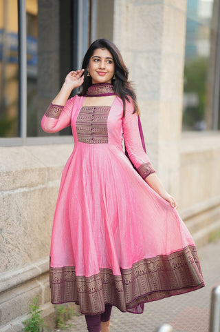 vichitra-silk-gown-dupatta-with-jacquard-zari-weaving-work-color-pink-3