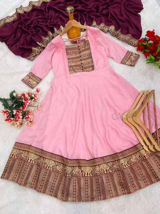 vichitra-silk-gown-dupatta-with-jacquard-zari-weaving-work-color-pink-4