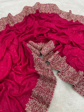 vichitra-silk-saree-blouse-with-zari-stone-embroidery-work-color-pink