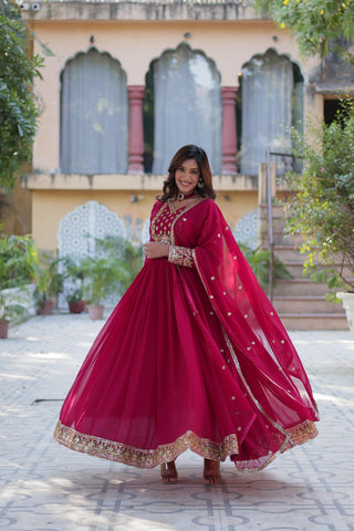 viscose-cosmos-gown-dupatta-with-foil-embroidery-zari-sequins-work-color-magenta-3