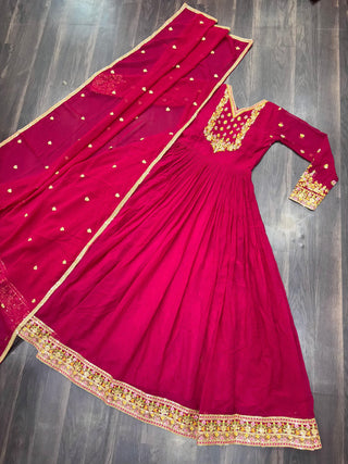 viscose-cosmos-gown-dupatta-with-foil-embroidery-zari-sequins-work-color-magenta-6