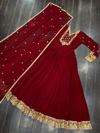 viscose-cosmos-gown-dupatta-with-foil-embroidery-zari-sequins-work-color-red-5