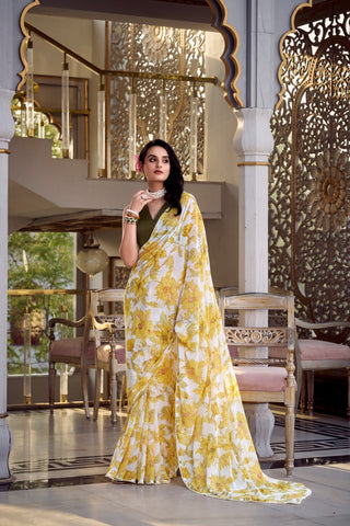 weightless-marbal-sarees-floral-print-with-pearl-lace-border-color-yellow-1