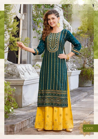 2-3 Days Delivery! Kurti with Flair Plazzo, & Sharara