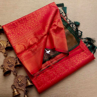 Varman Traditional Indian Saree for Women Ready to Wear Saree Kubera Pattu Soft Silk with Copper Zari Pallu  Party Wear, Listing ID: 8596803715354