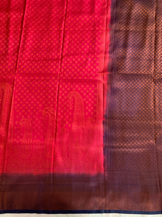 2-3 Days Delivery! Indian Saree for Women Saree Kubera Pattu Soft Silk with Copper Zari Pallu  Party Wear, Listing ID: 8596803715354