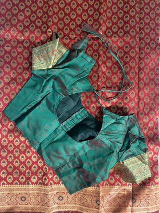 2-3 Days Delivery! Banarasi Silk Premium Fancy Designer Silk Saree Fully Stitched Blouse, Listing ID: 8957760536858
