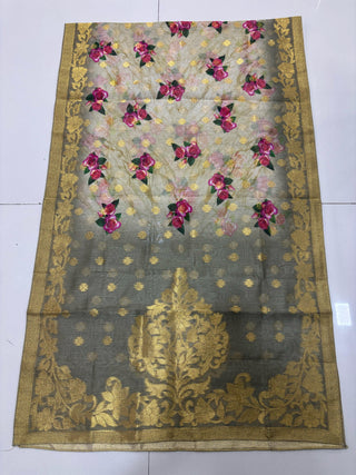 2-3 Days Delivery! Organza Dupatta with Zari work: Listing ID: 9880176230682