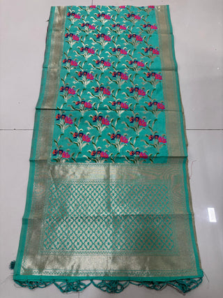 2-3 Days Delivery! Organza Dupatta with Zari work: Listing ID: 9880176230682