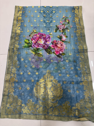 2-3 Days Delivery! Organza Dupatta with Zari work: Listing ID: 9880176230682