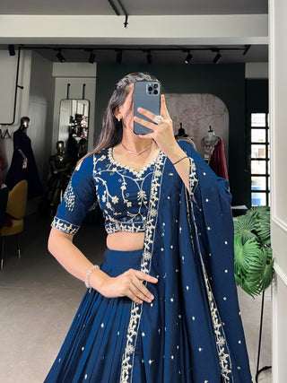 2-4 Days Delivery! Varman Lehenga For Women Ready To Wear Lehenga Choli Dupatta Set Vichitra Silk Party Wear Fully Stitched Blouse, Listing ID: 9736376025370