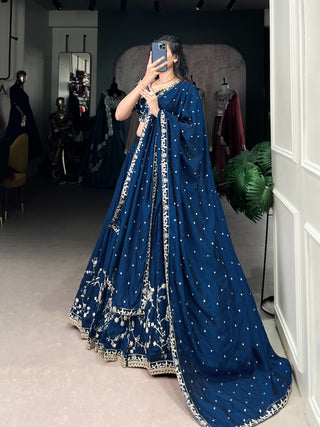 2-4 Days Delivery! Varman Lehenga For Women Ready To Wear Lehenga Choli Dupatta Set Vichitra Silk Party Wear Fully Stitched Blouse, Listing ID: 9736376025370