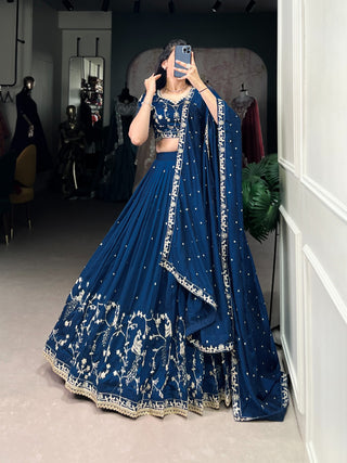 2-4 Days Delivery! Varman Lehenga For Women Ready To Wear Lehenga Choli Dupatta Set Vichitra Silk Party Wear Fully Stitched Blouse, Listing ID: 9736376025370