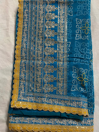 1-4 Days Delivery! Classic Vichitra Silk Saree With Zari Stone Work And Blouse With Embroidery Work, Listing ID: 9871322939674